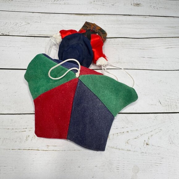 Vintage Small Ceramic & Cloth Clown Toy with Parachute Collectible Hanging Decor - Picture 6 of 9